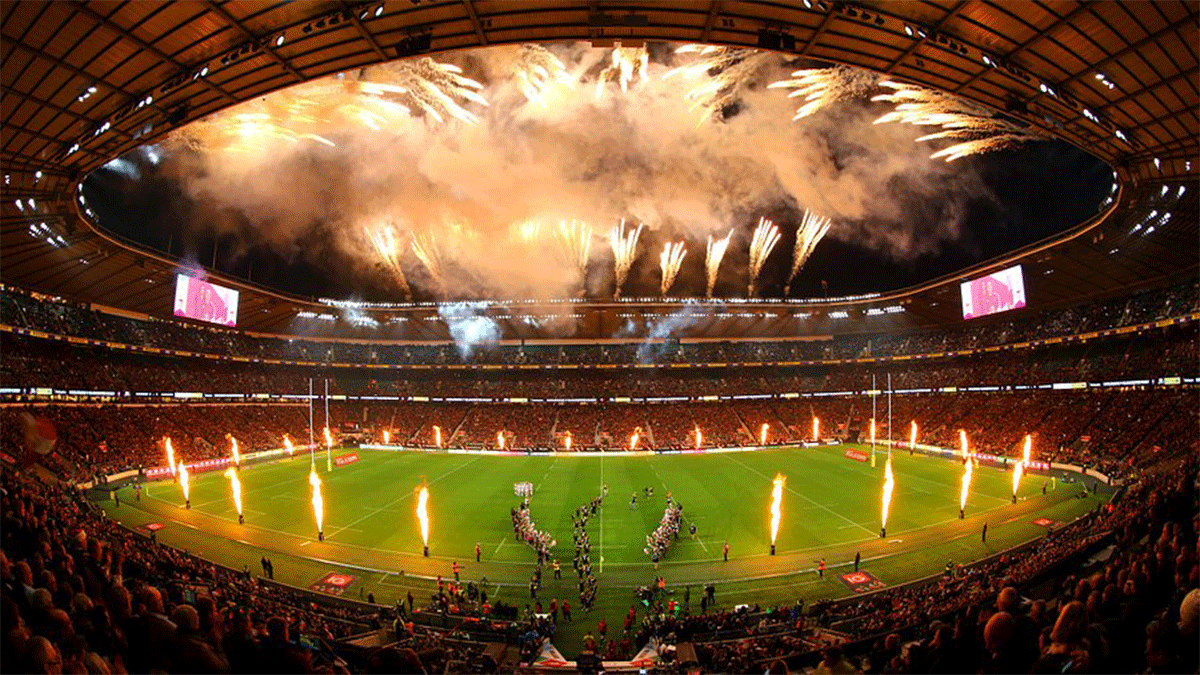 Entrée des joueurs sur la pelouse de Twickenham