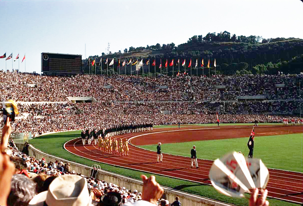 Stade Olympique de Rome lors de la cérémonie d'ouverture des JO de Rome 1960