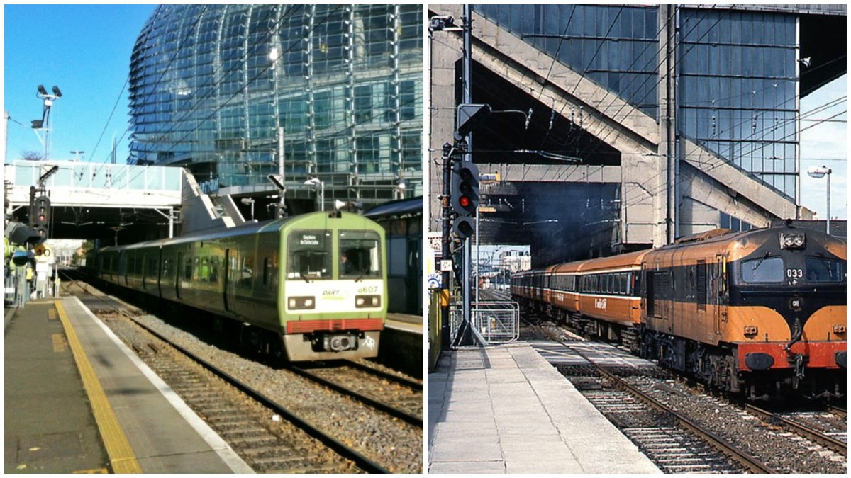 Ancienne et nouvelle gare de Landsdowne Road